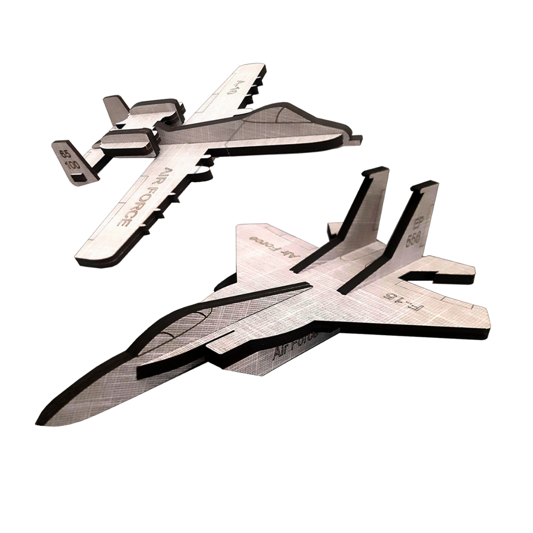 کیت ماکت چوبی جنگندههای F-15 و A-10 (مدل 32 قطعه)